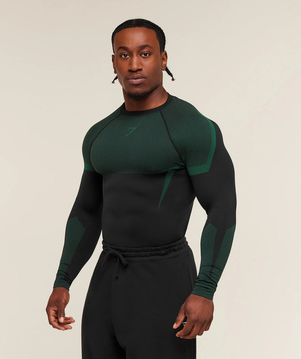 GYMSHARK/ONYX5 Long-Sleeve Compression Training Shirt