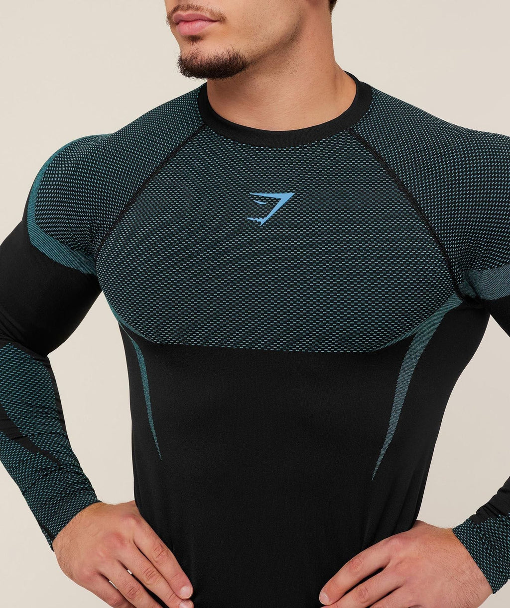 GYMSHARK/ONYX5 Long-Sleeve Compression Training Shirt