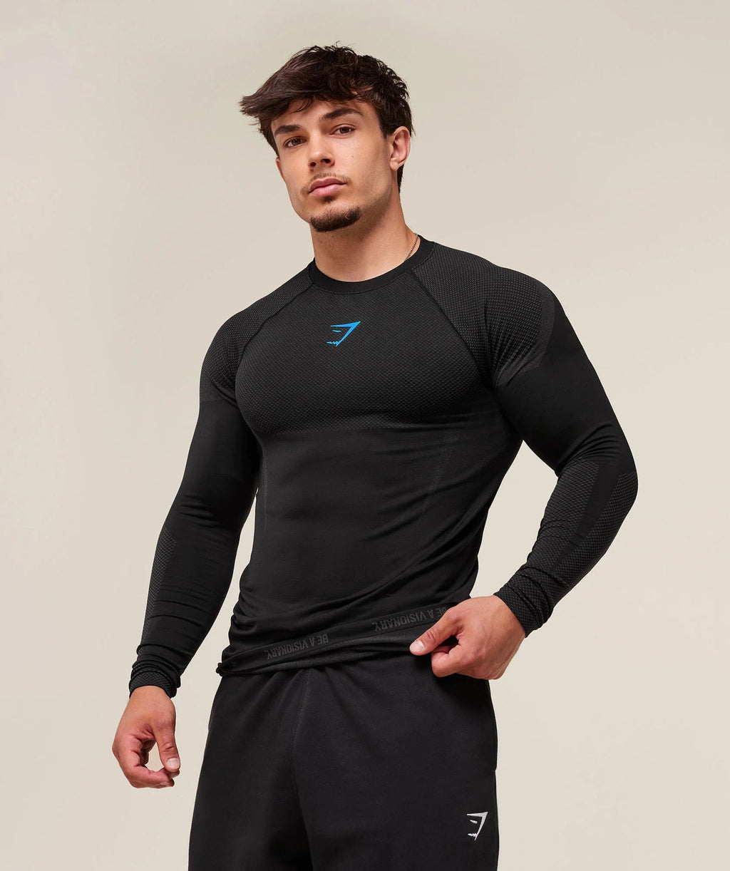 GYMSHARK/ONYX5 Long-Sleeve Compression Training Shirt