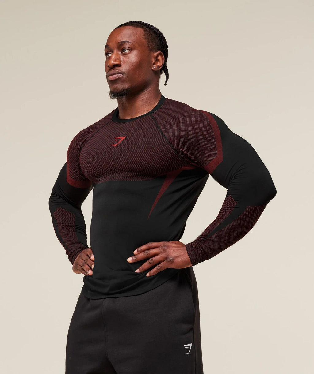 GYMSHARK/ONYX5 Long-Sleeve Compression Training Shirt