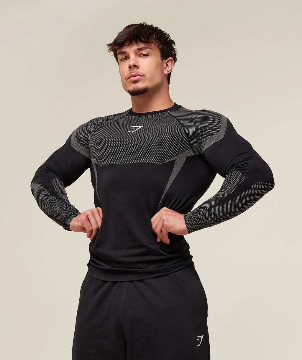GYMSHARK/ONYX5 Long-Sleeve Compression Training Shirt